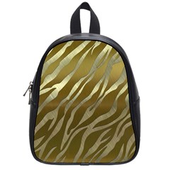 Metal Gold Zebra  School Bag (small) by OCDesignss