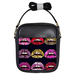 Bling Lips  Girl s Sling Bag by OCDesignss