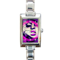 Lady With A Attitude  Rectangular Italian Charm Watch by OCDesignss