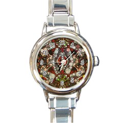 Crazy Abstract  Round Italian Charm Watch by OCDesignss