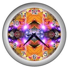 Abstract Flower Wall Clock (silver) by icarusismartdesigns