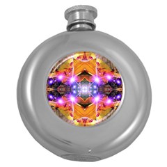 Abstract Flower Hip Flask (round) by icarusismartdesigns