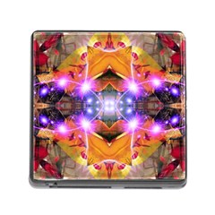 Abstract Flower Memory Card Reader With Storage (square) by icarusismartdesigns