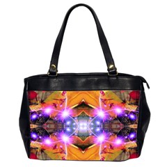 Abstract Flower Oversize Office Handbag (two Sides) by icarusismartdesigns