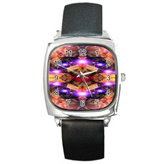 Third Eye Square Leather Watch by icarusismartdesigns