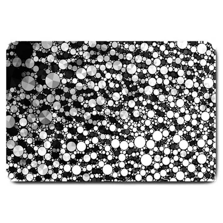 White Cheetah Bling Large Door Mat