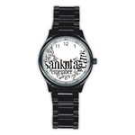 Sankofashirt Sport Metal Watch (Black) Front