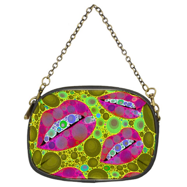 Sassy Lips Bubbles  Chain Purse (Two Sided) 