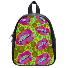 Sassy Lips Bubbles  School Bag (small) by OCDesignss