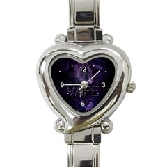 Vape Purple Smoke  Heart Italian Charm Watch  by OCDesignss