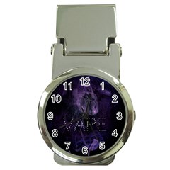 Vape Purple Smoke  Money Clip With Watch by OCDesignss