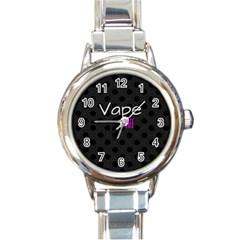 Vape Life Twirlz Round Italian Charm Watch by OCDesignss