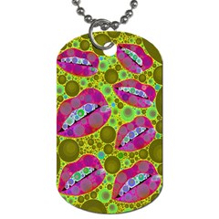 Sassy Lips Bubbles  Dog Tag (one Sided) by OCDesignss