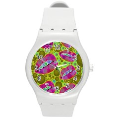 Sassy Lips Bubbles  Plastic Sport Watch (medium) by OCDesignss