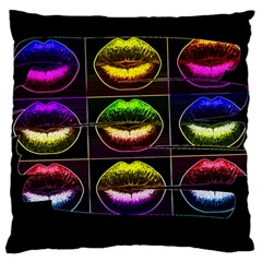 Sassy Lips  Large Cushion Case (two Sided) 