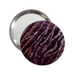 Lavender Gold Zebra  Handbag Mirror (2 25 ) by OCDesignss