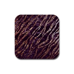 Lavender Gold Zebra  Drink Coasters 4 Pack (square) by OCDesignss