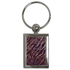 Lavender Gold Zebra  Key Chain (rectangle) by OCDesignss