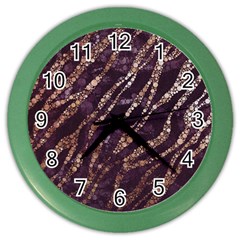 Lavender Gold Zebra  Wall Clock (color) by OCDesignss