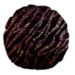 Lavender Gold Zebra  18  Premium Round Cushion  Back