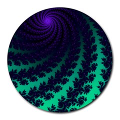 Sssssssfractal 8  Mouse Pad (round) by urockshop