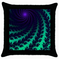 Sssssssfractal Black Throw Pillow Case by urockshop