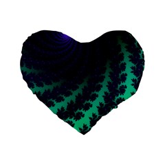 Sssssssfractal 16  Premium Heart Shape Cushion  by urockshop