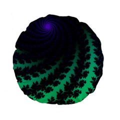 Sssssssfractal Standard Flano Round Cushion  by urockshop