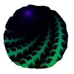 Sssssssfractal Large Flano Round Cushion  by urockshop