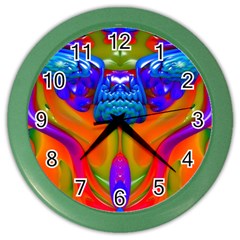 Lava Creature Wall Clock (color) by icarusismartdesigns