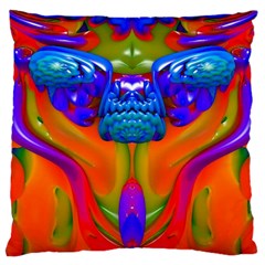 Lava Creature Large Flano Cushion Case (two Sides)