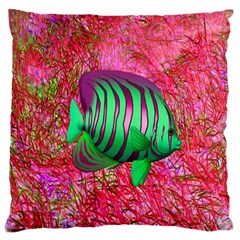 Fish Large Flano Cushion Case (two Sides) by icarusismartdesigns