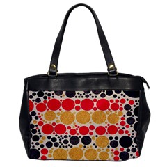 Retro Polka Dots  Oversize Office Handbag (one Side) by OCDesignss