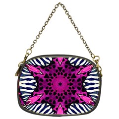 Crazy Hot Pink Zebra  Chain Purse (one Side) by OCDesignss