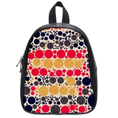 Retro Polka Dots  School Bag (small) by OCDesignss