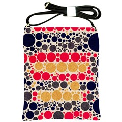 Retro Polka Dots  Shoulder Sling Bag by OCDesignss