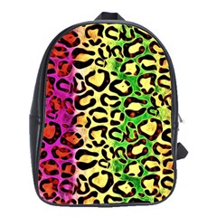 Rainbow Cheetah Abstract School Bag (large) by OCDesignss