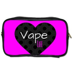 Hot Pink Vape Heart Travel Toiletry Bag (two Sides) by OCDesignss