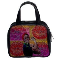 Rosie Pop Lips  Classic Handbag (two Sides) by OCDesignss