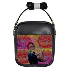 Rosie Pop Lips  Girl s Sling Bag by OCDesignss