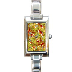 Christmas Print Motif Rectangular Italian Charm Watch by dflcprints