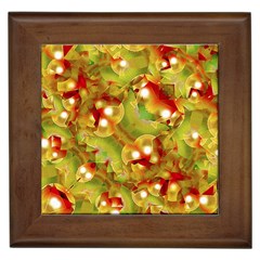 Christmas Print Motif Framed Ceramic Tile by dflcprints