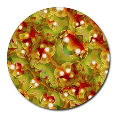 Christmas Print Motif 8  Mouse Pad (round) by dflcprints