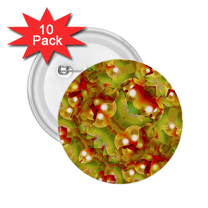 Christmas Print Motif 2.25  Button (10 pack)