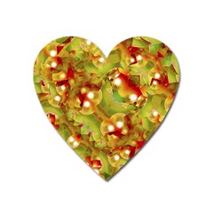 Christmas Print Motif Magnet (heart) by dflcprints