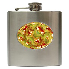 Christmas Print Motif Hip Flask by dflcprints