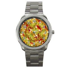 Christmas Print Motif Sport Metal Watch by dflcprints