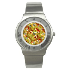 Christmas Print Motif Stainless Steel Watch (slim) by dflcprints