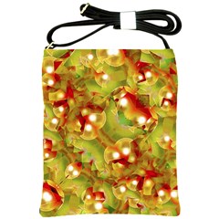 Christmas Print Motif Shoulder Sling Bag by dflcprints