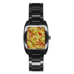 Christmas Print Motif Stainless Steel Barrel Watch by dflcprints